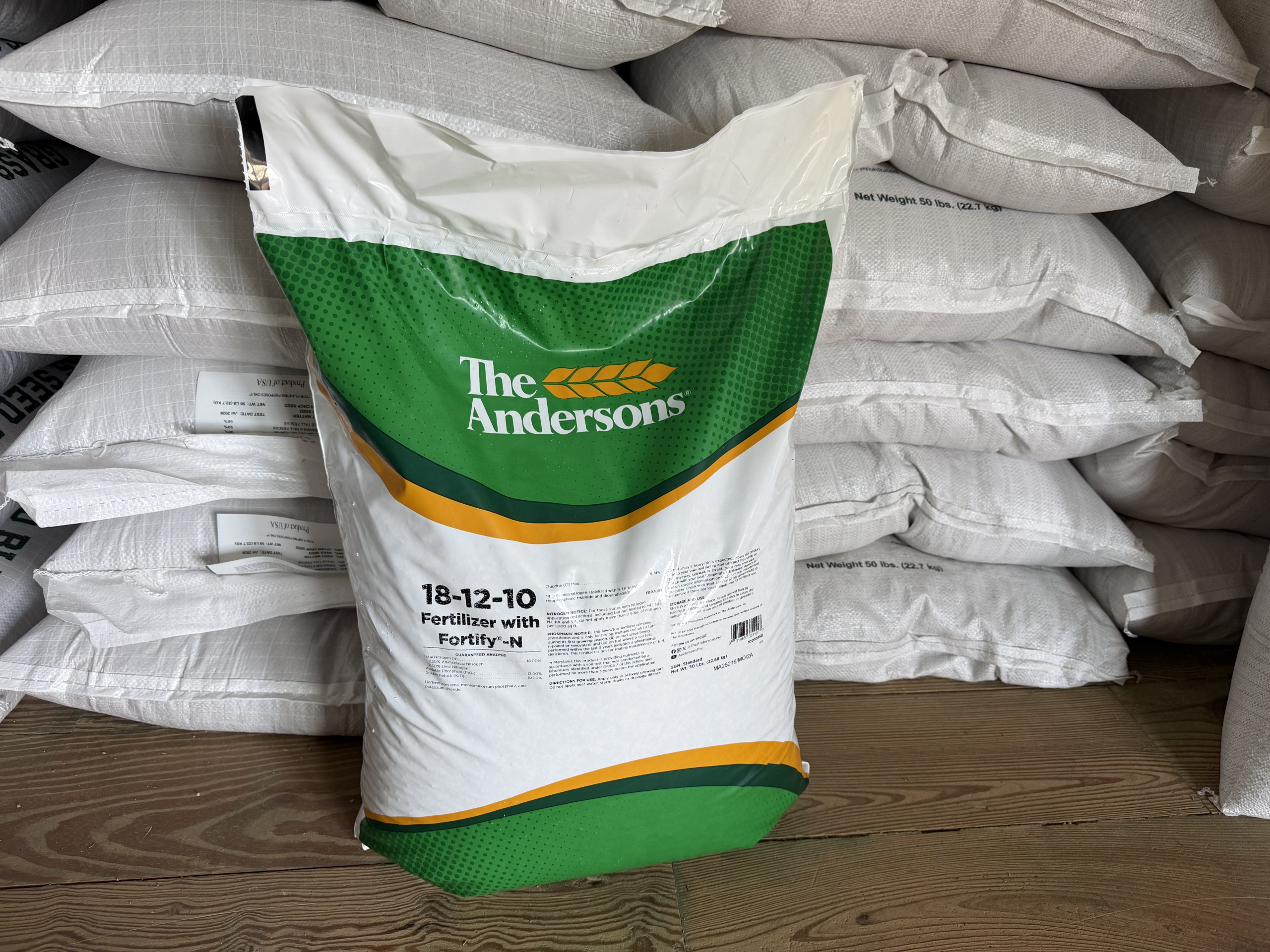 A bag of fertilizer.