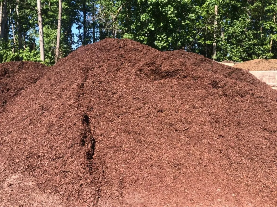 A picture of mulch in bulk